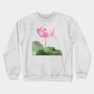 Lotus flower watercolor Crewneck Sweatshirt